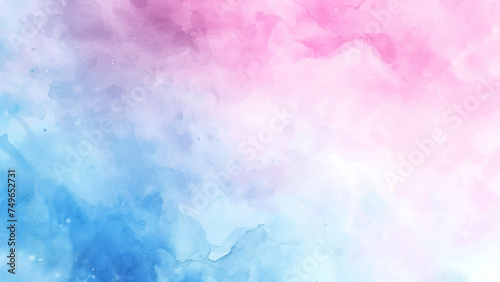 Ethereal Gradient: An Abstract Watercolor Symphony in Blue and Pink © 대연 김