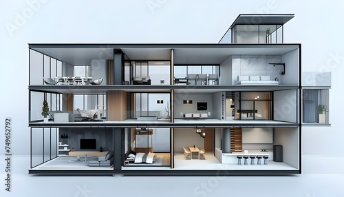 apartment exterior. Concept for residential apartment