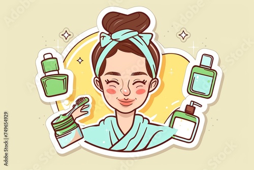 Beauty Face Healing touch Aloe Vera. Natural organic Skincare products: organic skincare lotion, moisture Skin maintenance gel, Morning mist serum and blank cream tube Beige complexion jar pot photo