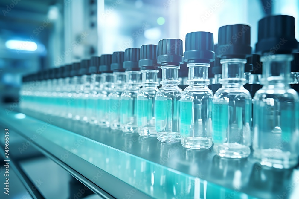 Laboratory glassware with liquid in chemical laboratory. Laboratory glassware with liquid in chemical laboratory.