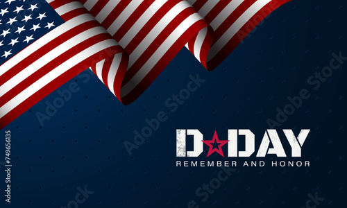 D-Day Normandy Landings June 06 Background Vector illustration