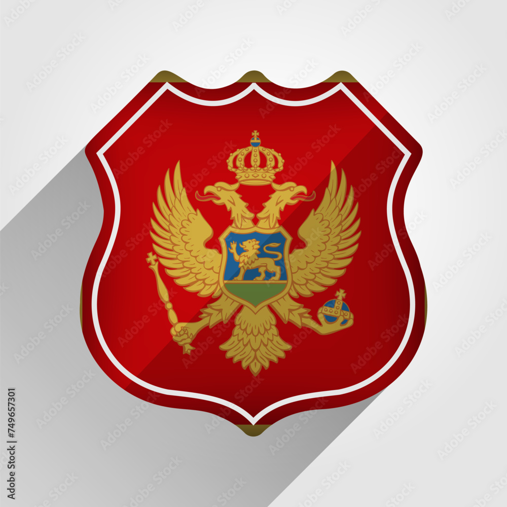 Montenegro Flag Road Sign Illustration