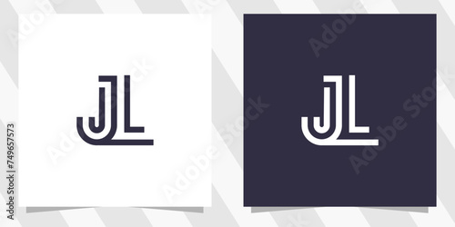letter jl lj logo design