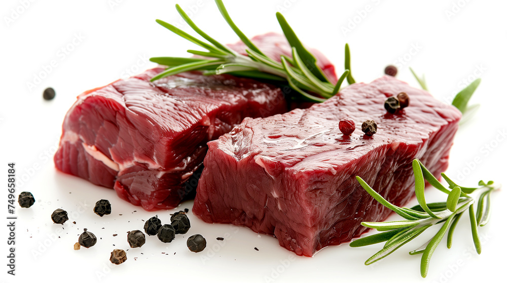 Raw Beef Steak with Herbs