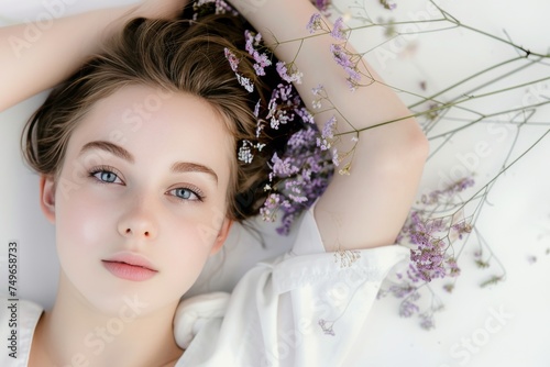 Beauty Face Yoga for skin Aloe Vera. Natural organic Skincare products: perfect lotion, moisture Barrier repair gel, Paraben free product serum and blank cream tube Skincare knowledge jar pot