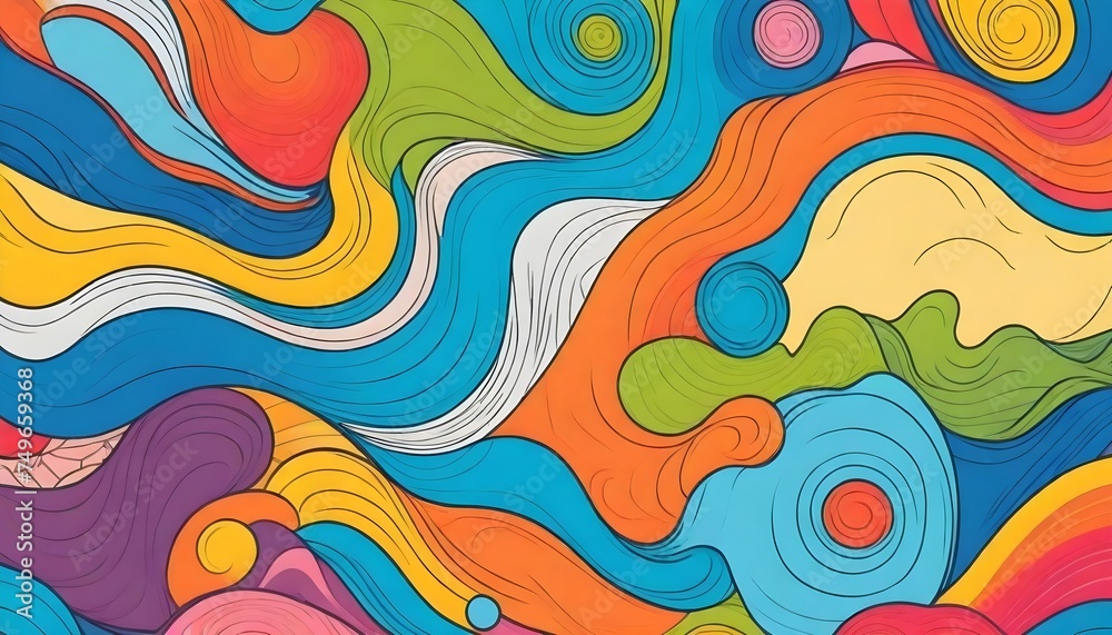Vibrant Nature Fusion: Abstract Patterns Inspired by the Earth