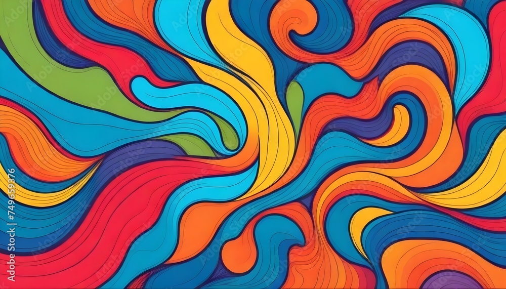 Nature's Harmony: Vibrant Vector Art with Organic Shapes