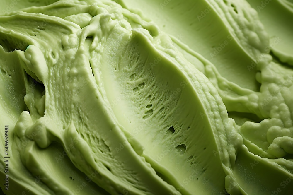 Fototapeta premium Green ice cream background texture