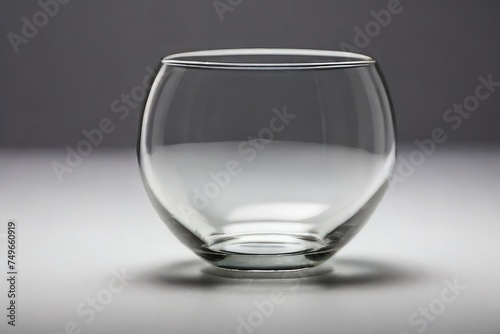 empty glass on a white background