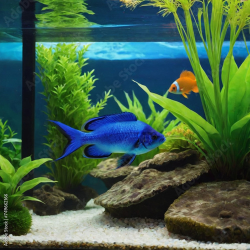 tropical fish in aquarium