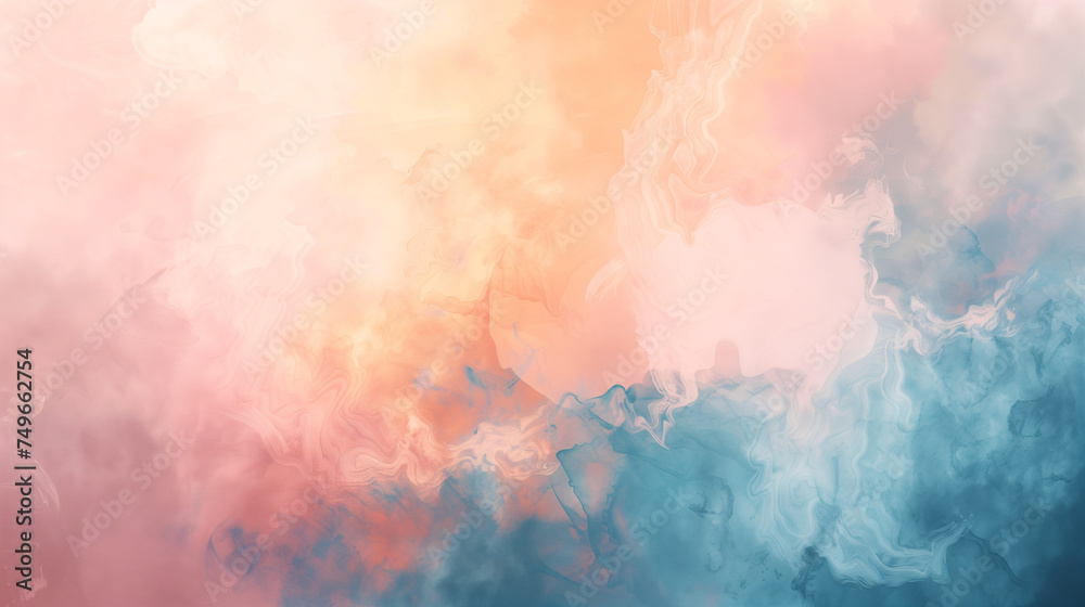 Obraz premium Surreal Watercolor Fusion in Vibrant Pastel Tones