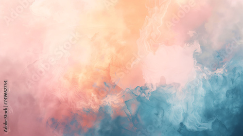 Surreal Watercolor Fusion in Vibrant Pastel Tones