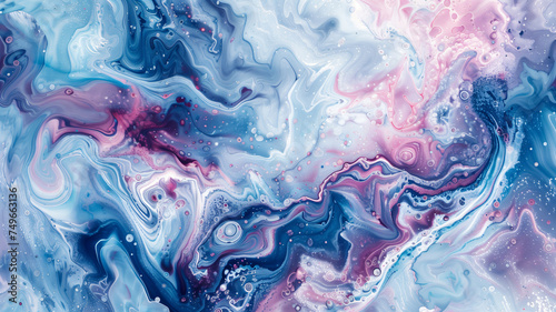 Cosmic Swirls in Fluid Art: A Pastel Galaxy