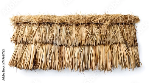 Thatching straw roof isolated on white background.with clipping pathThatching straw roof isolated on white background.with clipping path photo