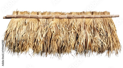Thatching straw roof isolated on white background.with clipping pathThatching straw roof isolated on white background.with clipping path photo