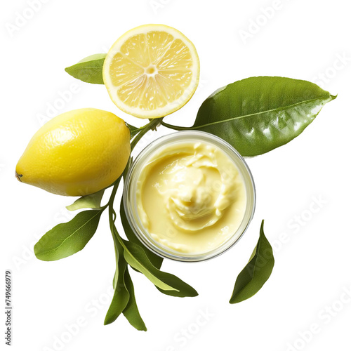 Fresh Lemon verbena hair gloss isolated on transparent background  photo