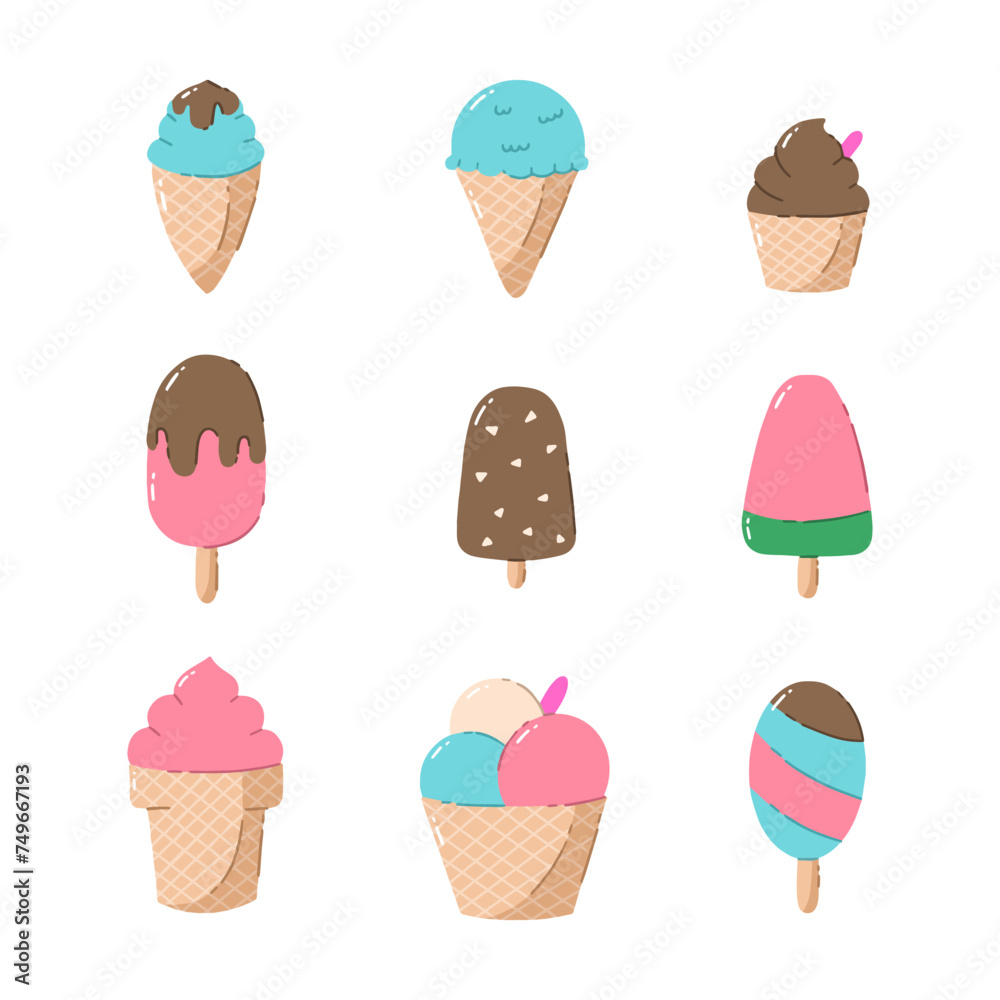 Ice cream hand drawn vector illustration Ice cream hand drawn vector illustration