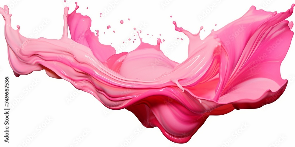 Pink paint splashing isolated on white background. Pink paint splashing isolated on white background.