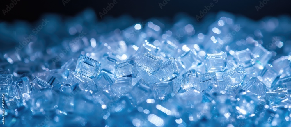 A cluster of ice crystals has accumulated on top of a table, reflecting light and glistening. The crystals appear delicate and intricate, creating a sparkly effect on the tabletop. A cluster of ice crystals has accumulated on top of a table, reflecting light and glistening. The crystals appear delicate and intricate, creating a sparkly effect on the tabletop.