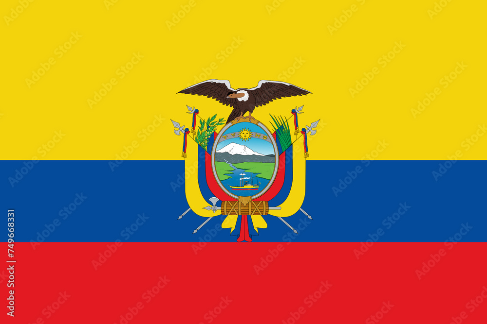 Naklejka premium Ecuador flag background illustration large file