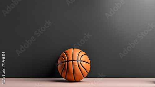 Symbol of Professional Sport. 3D Isolated Basketball Ball, Embodying the Thrill and Intensity of Athletic Competition