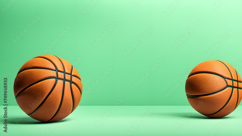 Concept of Victory. 3D Basketball Ball on Clean Background, Symbolizing Triumph and Success in Professional Sports