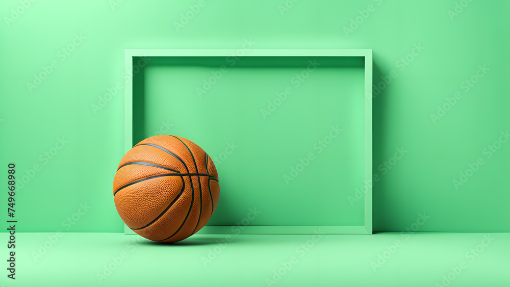 Sporting Passion Symbolism. 3D Basketball Ball Illustration, Portraying the Love and Enthusiasm for the Game of Basketball