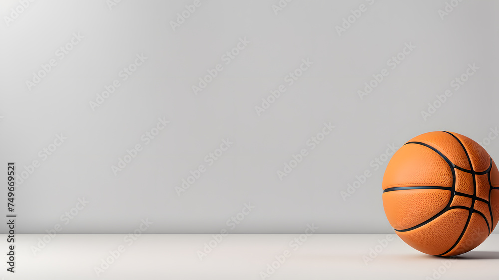 Concept of Athleticism. 3D Basketball Ball Depiction, Illustrating the Physical Ability and Skill of Athletes