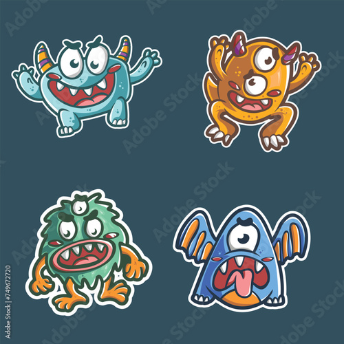 cute monster hand drawn pack