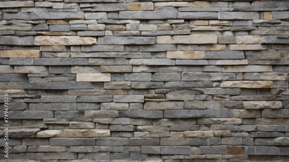 Grey stone wall, background.