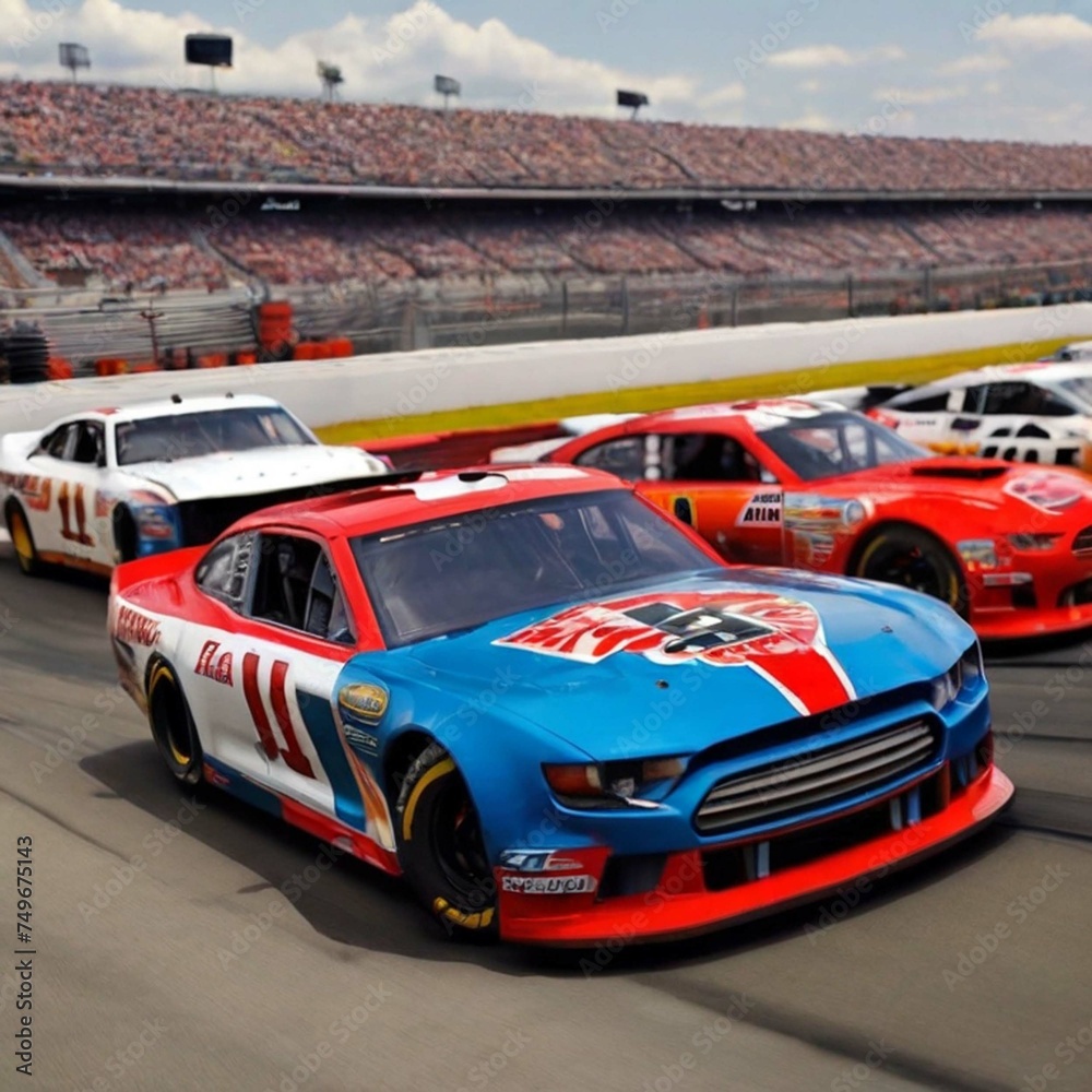 Car racing on the circuit of America