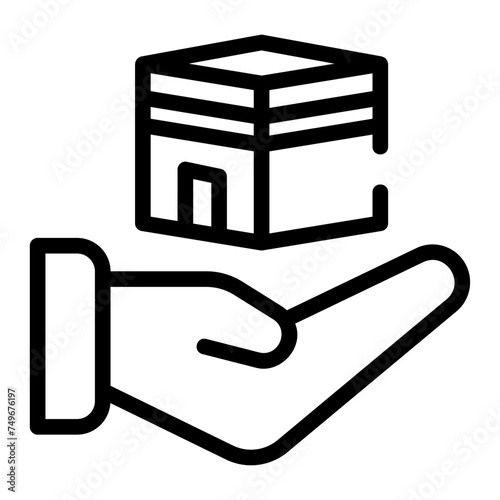 kaabah outline icon