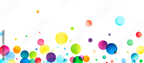 Colorful Spheres Floating