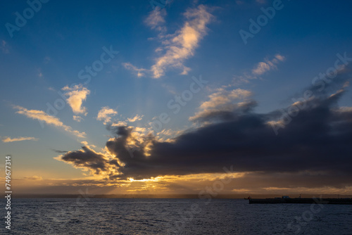 Sunrise over north bay at Westport WA © CLShebley