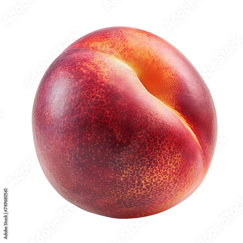 Natural and Fresh Nectarine Nog isolated on transparent background  photo