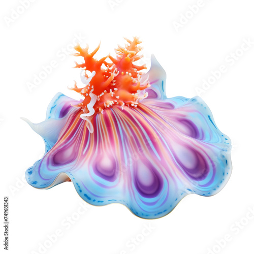 Strange Nudibranch isolated on transparent background
 photo