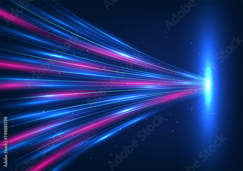 Abstract background technology High-speed lines of light passing through each other represent the transmission of data into the server system at high speeds. vector illustration, brochure, poster,