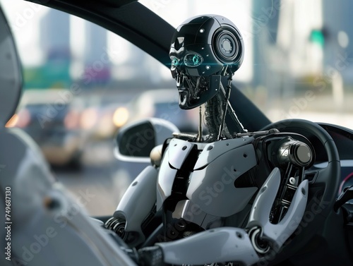 Robot Driving a car