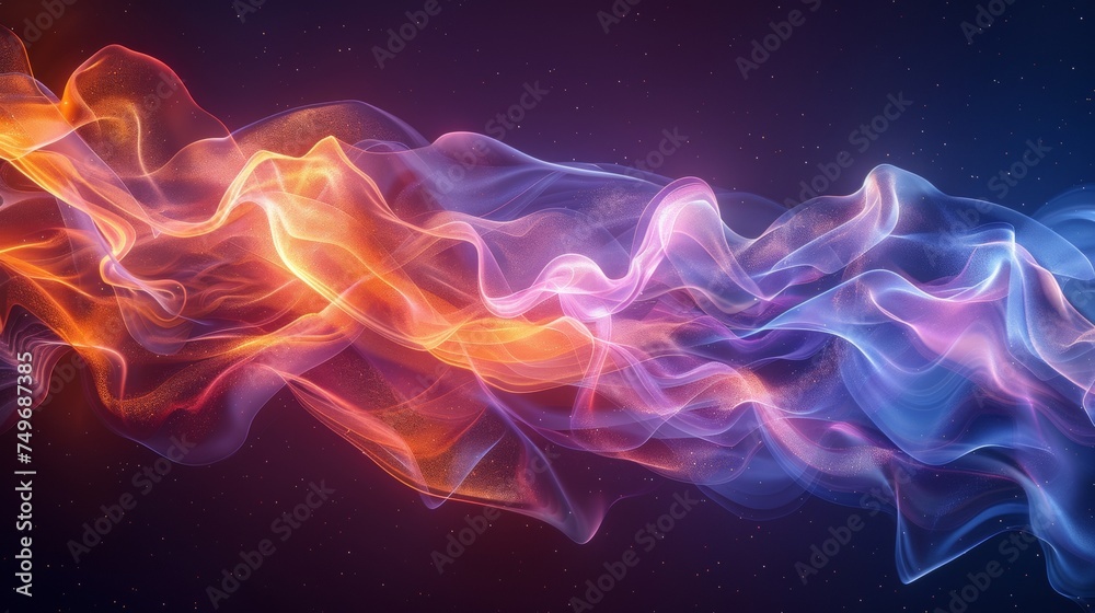 Dynamic Fluid Abstract in Cosmic Colors. Abstract background. 