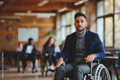 Empowering : inspiring showcasing differently abled individuals at work, breaking barriers, demonstrating resilience, and contributing their skills to create an inclusive and diverse workplace © Ruslan Batiuk