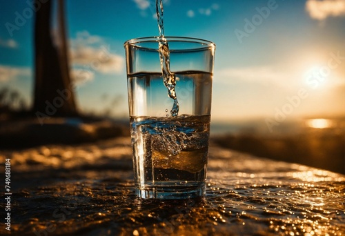 water pouring into glass © Syed