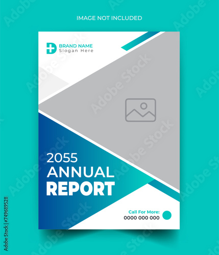 Medical science hospital doctor annual report template design