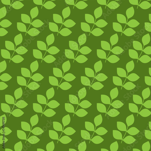 seamless pattern with green leaves