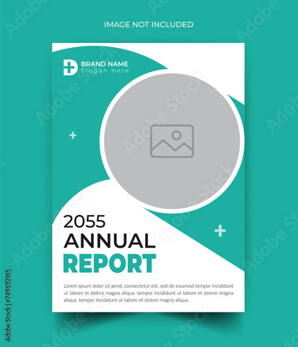 Medical doctor care services annual report template design