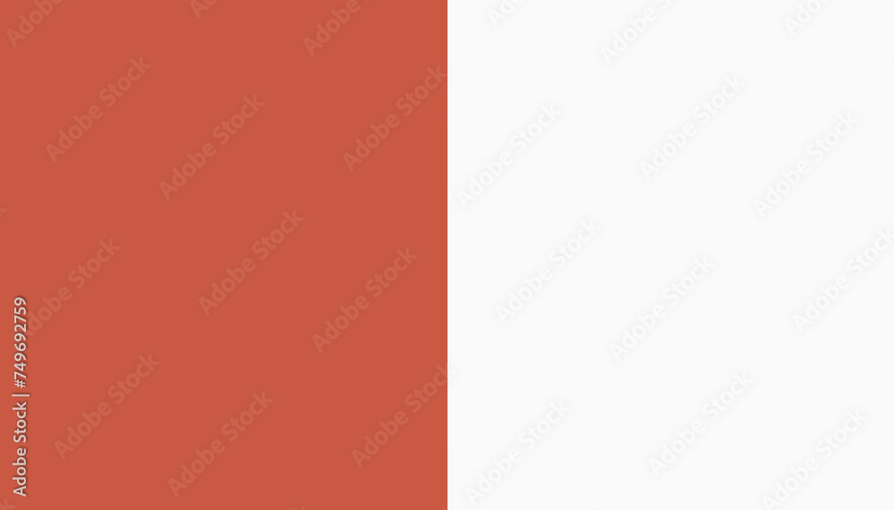 Dark coral burnt orange white solid color split fifty fifty 50/50 banner background wall paper