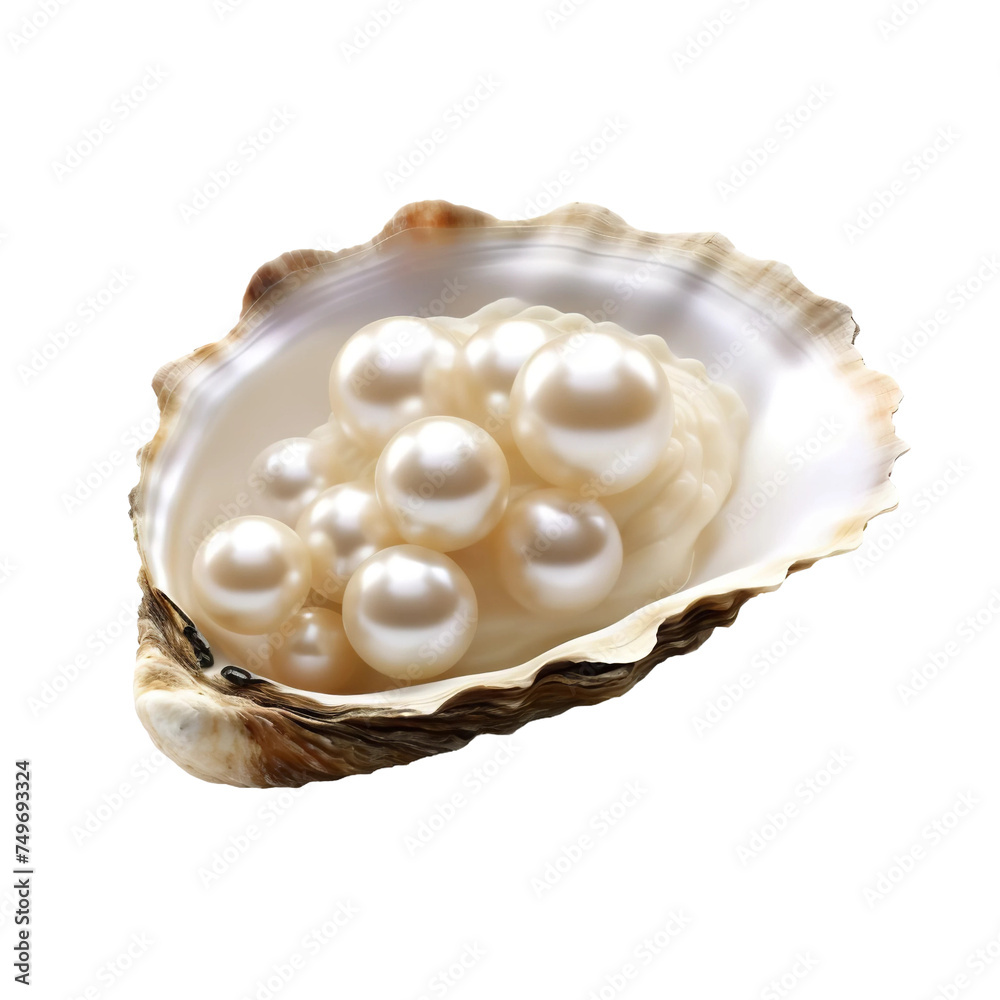 Beautiful Pearl Oyster isolated on transparent background
Beautiful Pearl Oyster isolated on transparent background