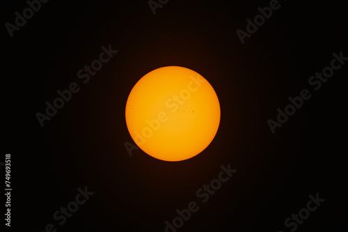 Total Solar Eclipse of Sun with Moon passing between the Earth and Sun