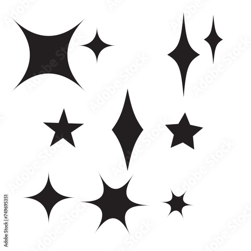 Shine icon  Clean star icon.