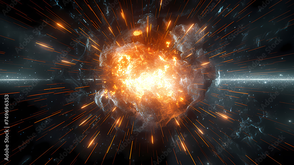 Fototapeta premium Supernova explosion in outer space