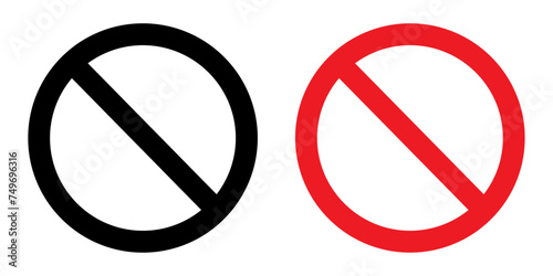 Free Download vector black and red prohibited signs - GFXLoad